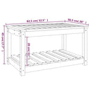 vidaXL fehér tömör fenyőfa kerti asztal 82,5x50,5x45 cm
