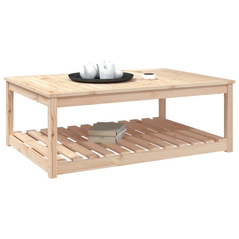 vidaXL tömör fenyőfa kerti asztal 121x82,5x45 cm