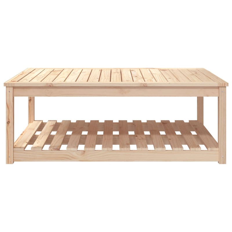 vidaXL tömör fenyőfa kerti asztal 121x82,5x45 cm