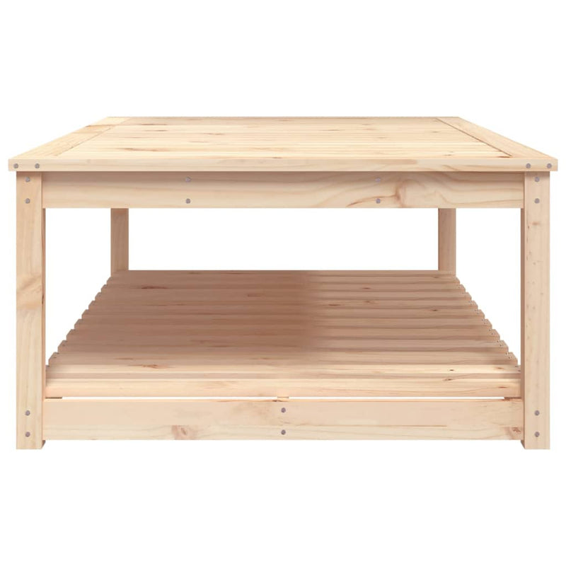vidaXL tömör fenyőfa kerti asztal 121x82,5x45 cm