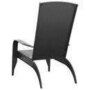 vidaXL fekete polyrattan kerti Adirondack szék