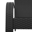 vidaXL fekete polyrattan kerti Adirondack szék