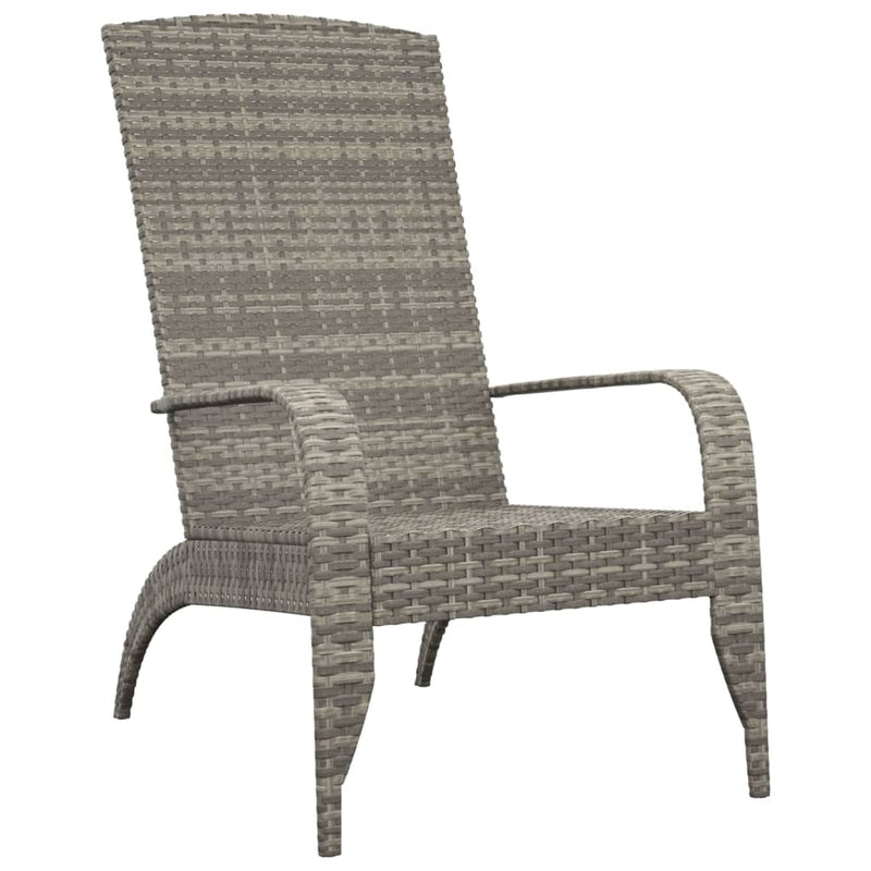vidaXL szürke polyrattan Adirondack kerti szék