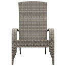 vidaXL szürke polyrattan Adirondack kerti szék