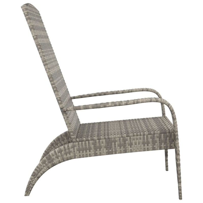 vidaXL szürke polyrattan Adirondack kerti szék