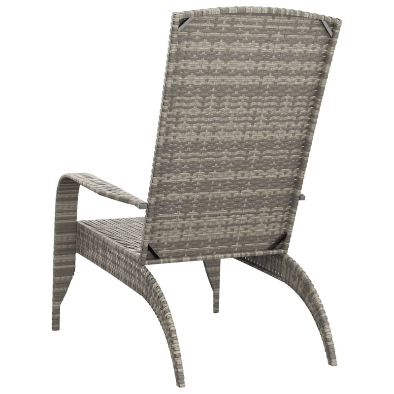 vidaXL szürke polyrattan Adirondack kerti szék
