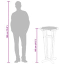 vidaXL tömör akácfa kerti bárasztal Ø60 x 105 cm