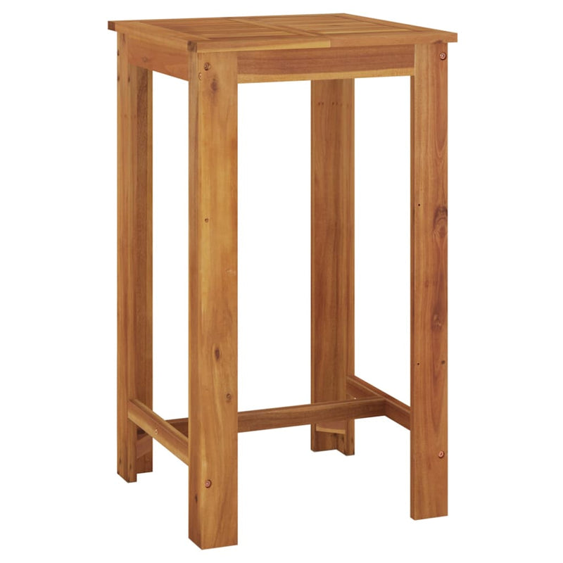 vidaXL tömör akácfa kerti bárasztal 60 x 60 x 105 cm