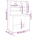 vidaXL fekete szerelt fa íróasztal polcokkal 102 x 45 x 148 cm