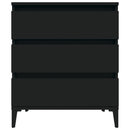 vidaXL fekete szerelt fa tálalószekrény 60 x 35 x70 cm