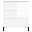 vidaXL magasfényű fehér szerelt fa tálalószekrény 60 x 35 x 70 cm