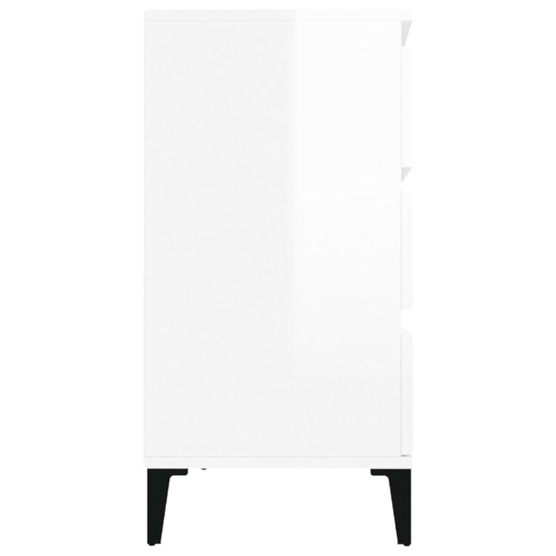 vidaXL magasfényű fehér szerelt fa tálalószekrény 60 x 35 x 70 cm