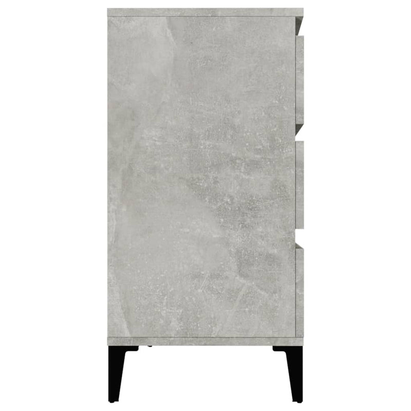 vidaXL betonszürke szerelt fa tálalószekrény 60 x 35 x 70 cm