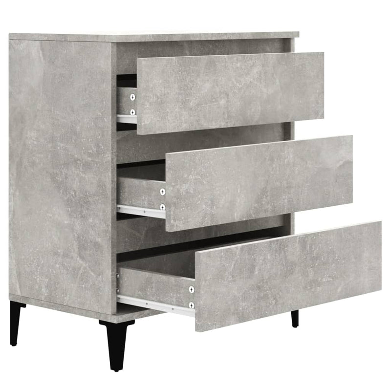 vidaXL betonszürke szerelt fa tálalószekrény 60 x 35 x 70 cm