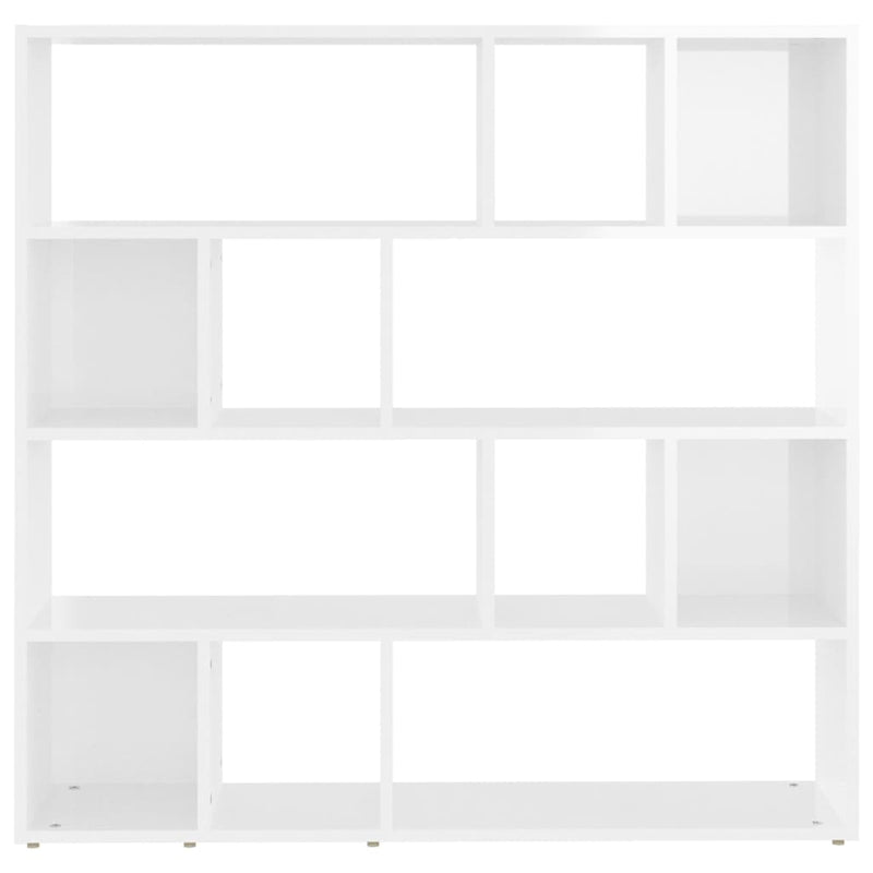 vidaXL magasfényű fehér térelválasztó könyvszekrény 105 x 24 x 102 cm