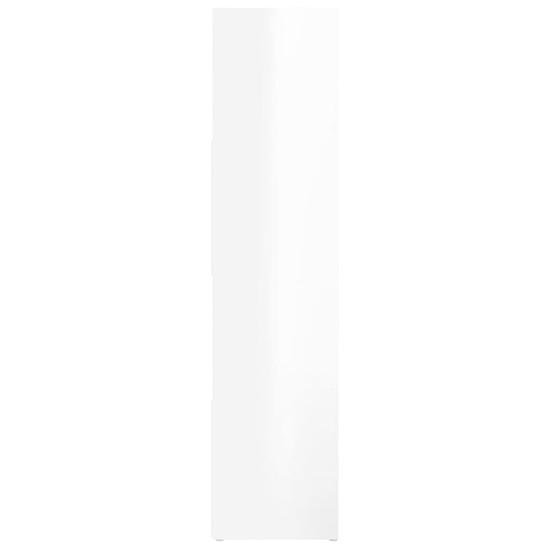vidaXL magasfényű fehér térelválasztó könyvszekrény 105 x 24 x 102 cm