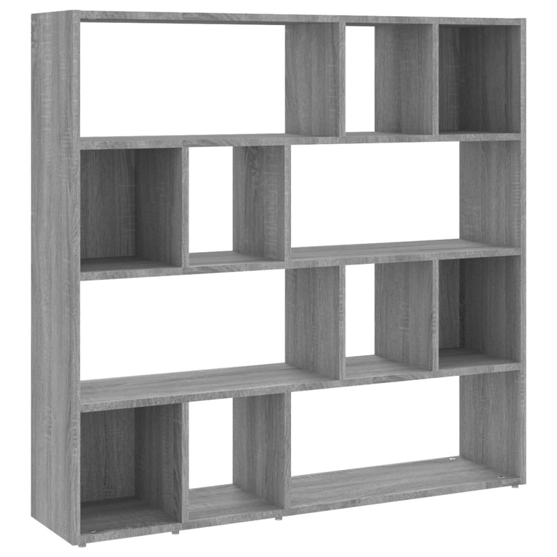 vidaXL szürke sonoma színű térelválasztó könyvszekrény 105x24x102 cm