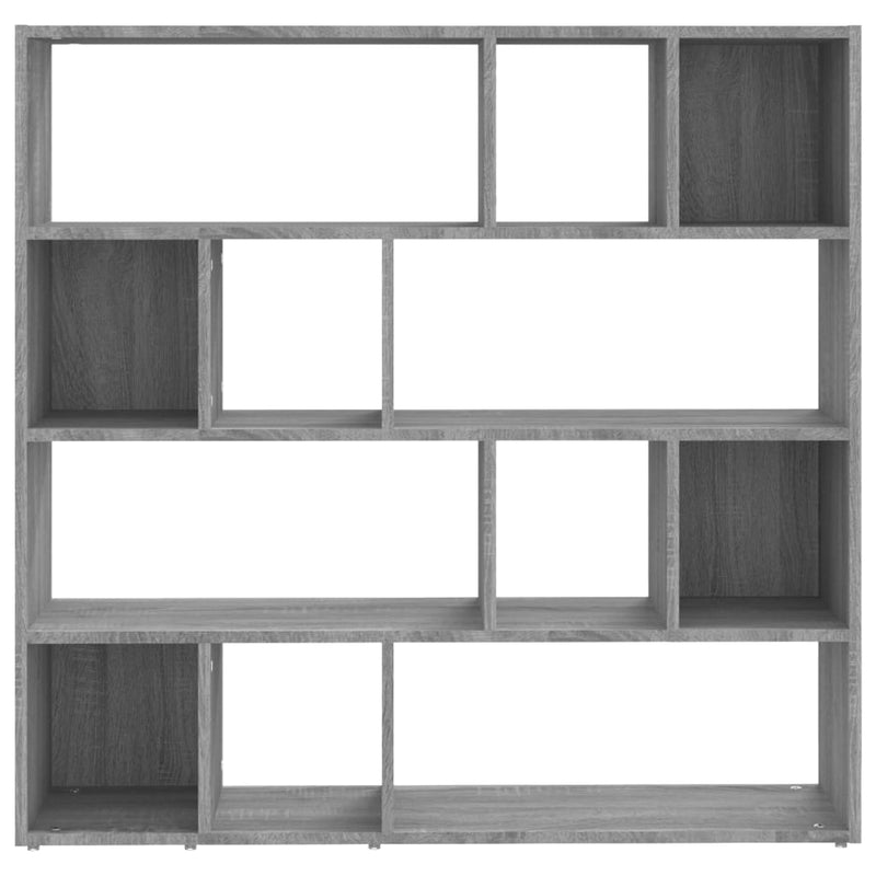 vidaXL szürke sonoma színű térelválasztó könyvszekrény 105x24x102 cm