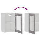 vidaXL “Lyon” szürke sonoma színű szerelt fa függő üvegszekrény