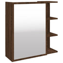 vidaXL barna tölgyszínű szerelt fa tükrös szekrény 62,5 x 20,5 x 64 cm