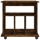 vidaXL füstös tölgy színű szerelt fa kerekes szekrény 60 x 45 x 60 cm