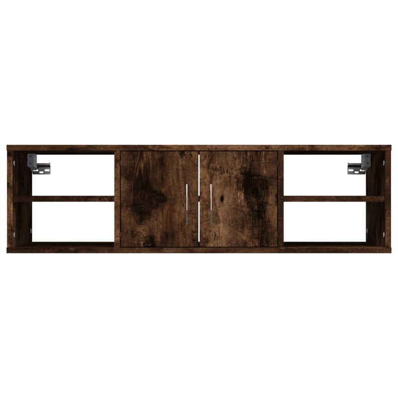 vidaXL füstös tölgy színű szerelt fa fali polc 102x30x29 cm