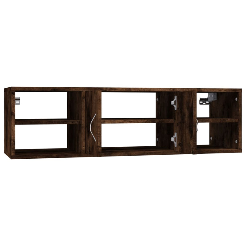 vidaXL füstös tölgy színű szerelt fa fali polc 102x30x29 cm