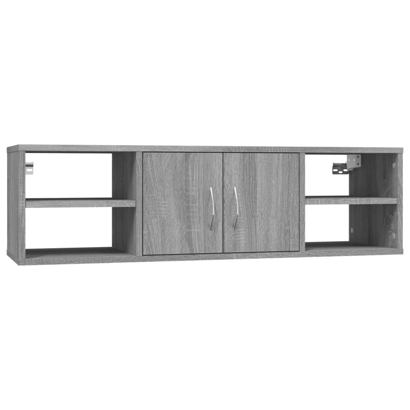 vidaXL szürke sonoma színű szerelt fa fali polc 102 x 30 x 29 cm