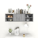vidaXL szürke sonoma színű szerelt fa fali polc 102 x 30 x 29 cm