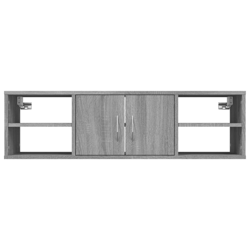 vidaXL szürke sonoma színű szerelt fa fali polc 102 x 30 x 29 cm