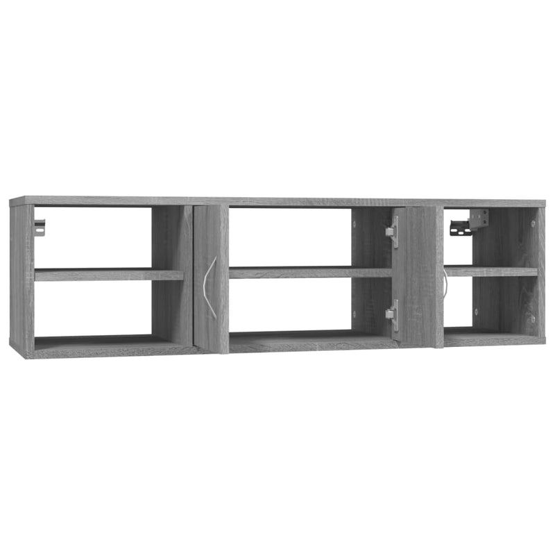 vidaXL szürke sonoma színű szerelt fa fali polc 102 x 30 x 29 cm