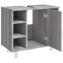 vidaXL szürke sonoma színű szerelt fa fürdőszobaszekrény 60x32x53,5 cm