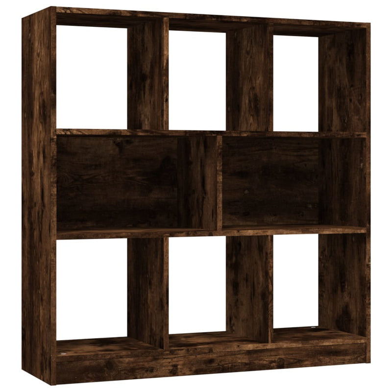 vidaXL füstös tölgy színű szerelt fa könyvszekrény 97,5x29,5x100 cm