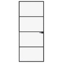 vidaXL fekete edzett üveg és alumínium vékony beltéri ajtó 83x201,5 cm