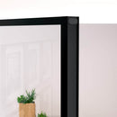vidaXL fekete edzett üveg és alumínium vékony beltéri ajtó 93x201,5 cm