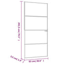 vidaXL fekete edzett üveg és alumínium vékony beltéri ajtó 93x201,5 cm