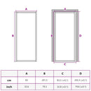vidaXL fekete edzett üveg és alumínium vékony beltéri ajtó 83x201,5 cm