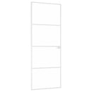 vidaXL fehér edzett üveg és alumínium vékony beltéri ajtó 76x201,5 cm