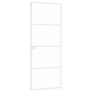 vidaXL fehér edzett üveg és alumínium vékony beltéri ajtó 76x201,5 cm