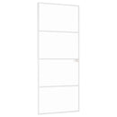 vidaXL fehér edzett üveg és alumínium vékony beltéri ajtó 83x201,5 cm