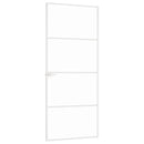 vidaXL fehér edzett üveg és alumínium vékony beltéri ajtó 83x201,5 cm