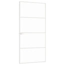 vidaXL fehér edzett üveg és alumínium vékony beltéri ajtó 93x201,5 cm