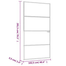 vidaXL fehér edzett üveg és alumínium vékony beltéri ajtó 102x201,5 cm