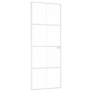 vidaXL fehér edzett üveg és alumínium vékony beltéri ajtó 76x201,5 cm