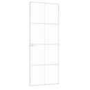 vidaXL fehér edzett üveg és alumínium vékony beltéri ajtó 76x201,5 cm
