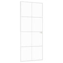 vidaXL fehér edzett üveg és alumínium vékony beltéri ajtó 83x201,5 cm