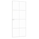 vidaXL fehér edzett üveg és alumínium vékony beltéri ajtó 83x201,5 cm