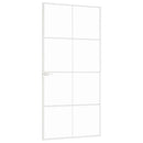 vidaXL fehér edzett üveg és alumínium vékony beltéri ajtó 93x201,5 cm