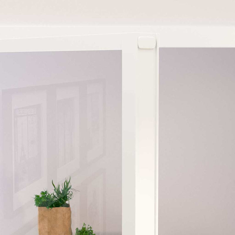 vidaXL fehér edzett üveg és alumínium vékony beltéri ajtó 93x201,5 cm