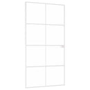 vidaXL fehér edzett üveg és alumínium vékony beltéri ajtó 102x201,5 cm